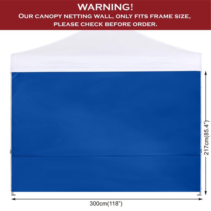 COOSHADE SunWall for 10x10 Pop up Canopy Tent, 1 Pack Sidewall Only (Blue) - Image 4